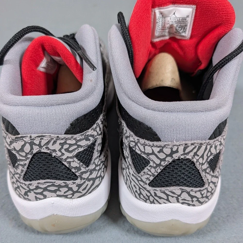 Jordan Air Jordan 11 Retro Low IE Mens 11.5 Black Cement Grey Fire Red